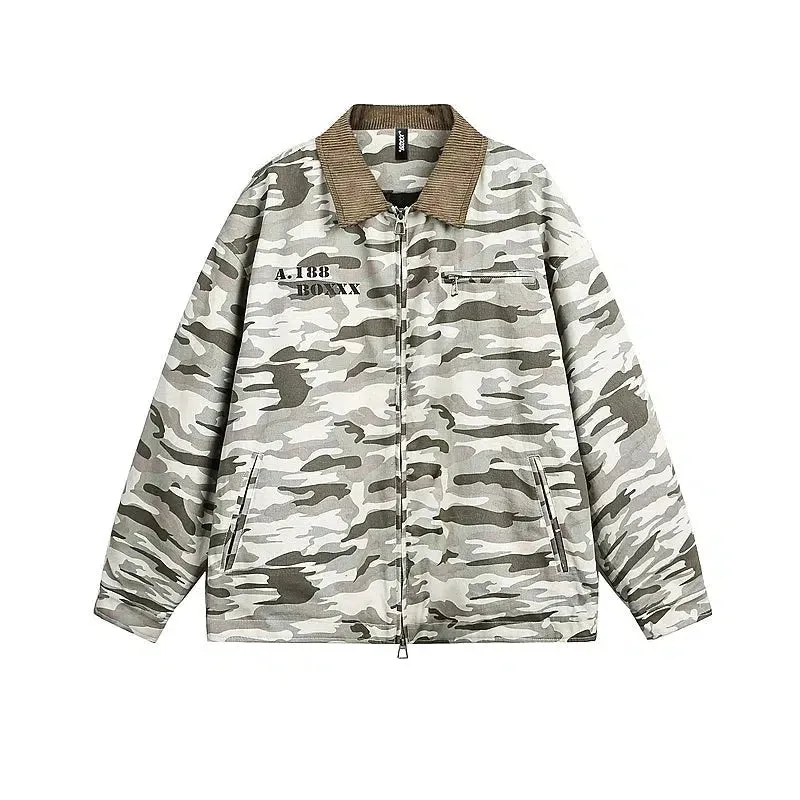 Camouflage Oversized Lapel Jacket