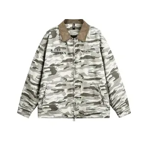 Camouflage Oversized Lapel Jacket