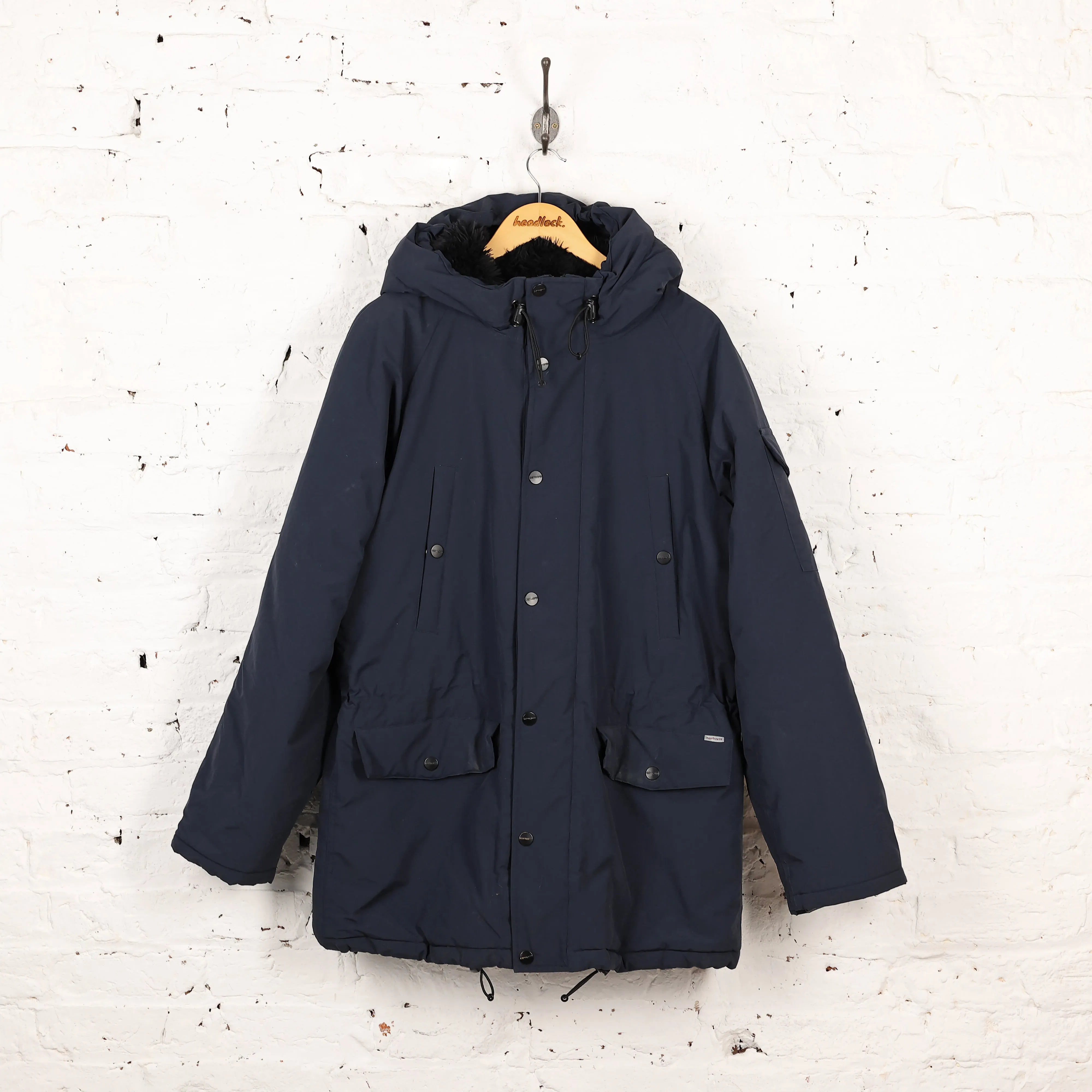 Carhartt Anchorage Parka Jacket Coat - Blue - L