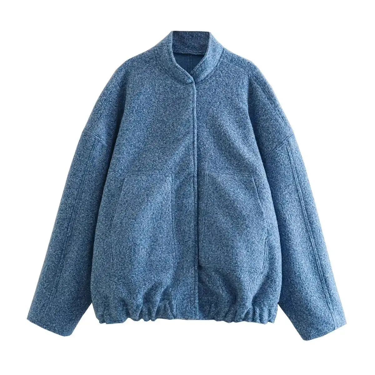 Casual Gray Warm Baseball Jacket Overcoat