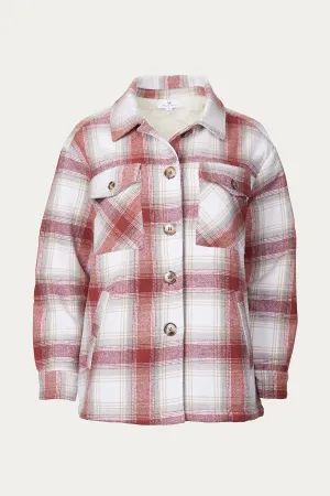 CHECKED SHERPA-LINED SHACKET