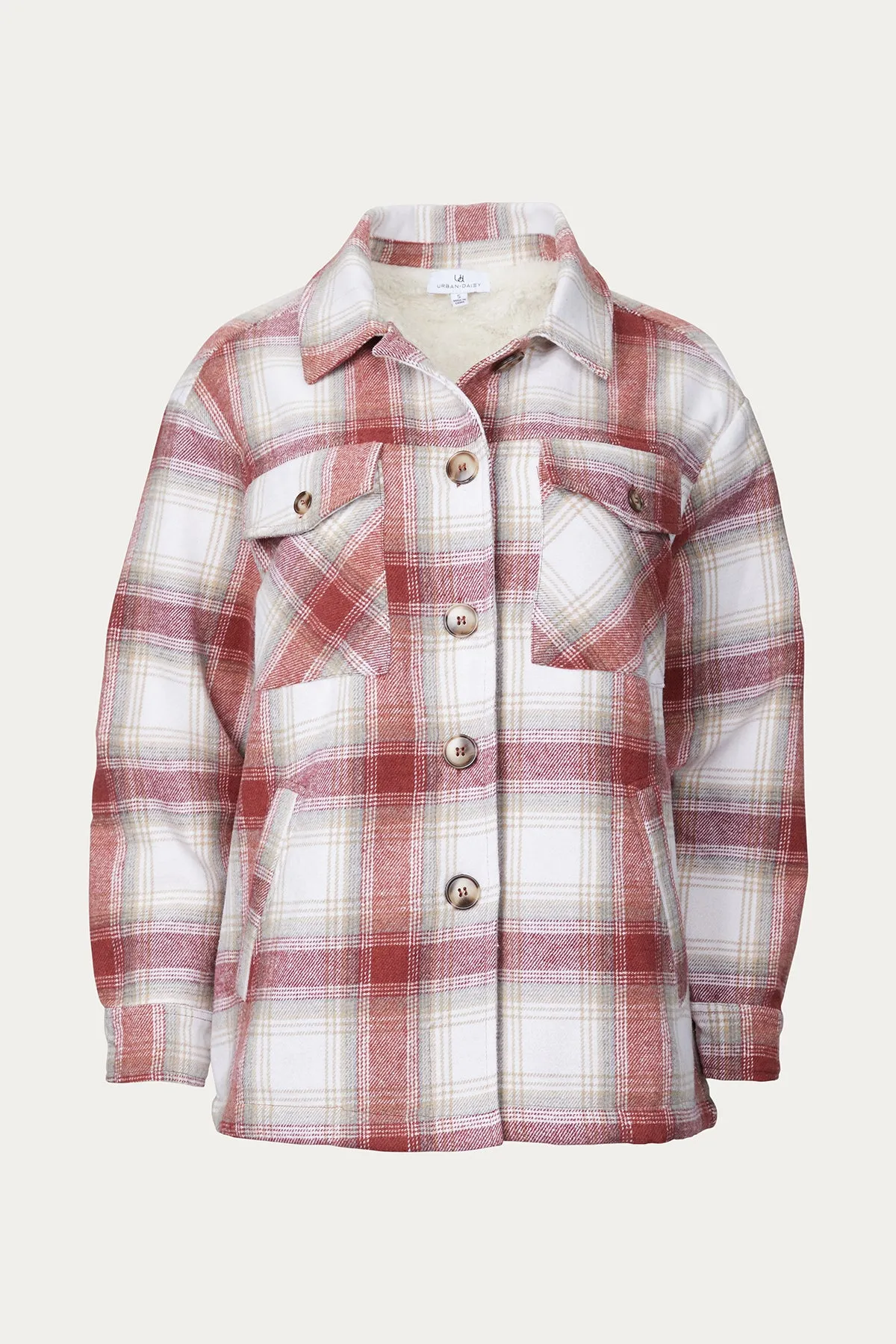 CHECKED SHERPA-LINED SHACKET