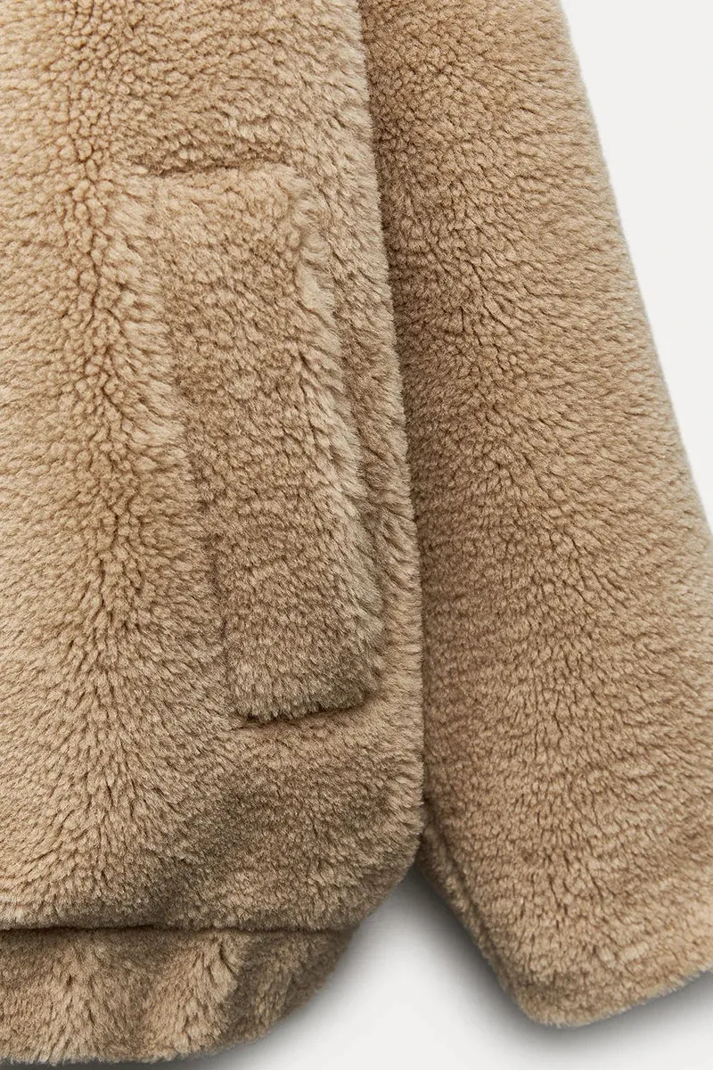 Chic Teddy Bear Faux Fur Coat