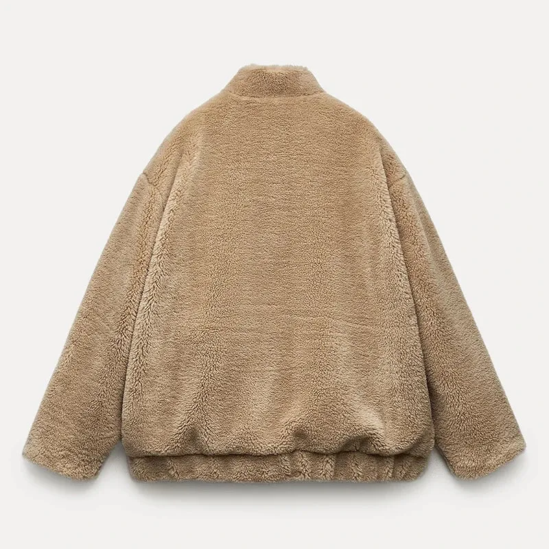 Chic Teddy Bear Faux Fur Coat