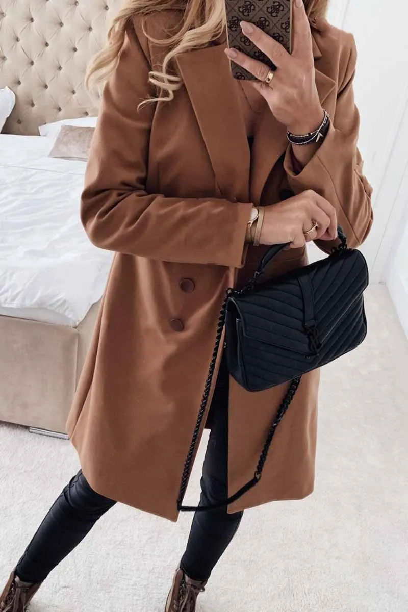 Chicindress Solid Color Sexy Coat With Buttons(3 Colors)