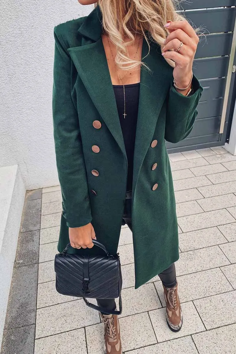 Chicindress Solid Color Sexy Coat With Buttons(3 Colors)