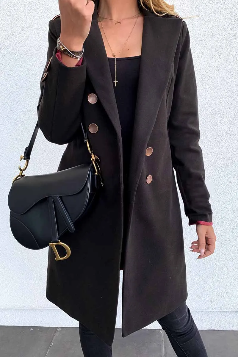 Chicindress Solid Color Sexy Coat With Buttons(3 Colors)
