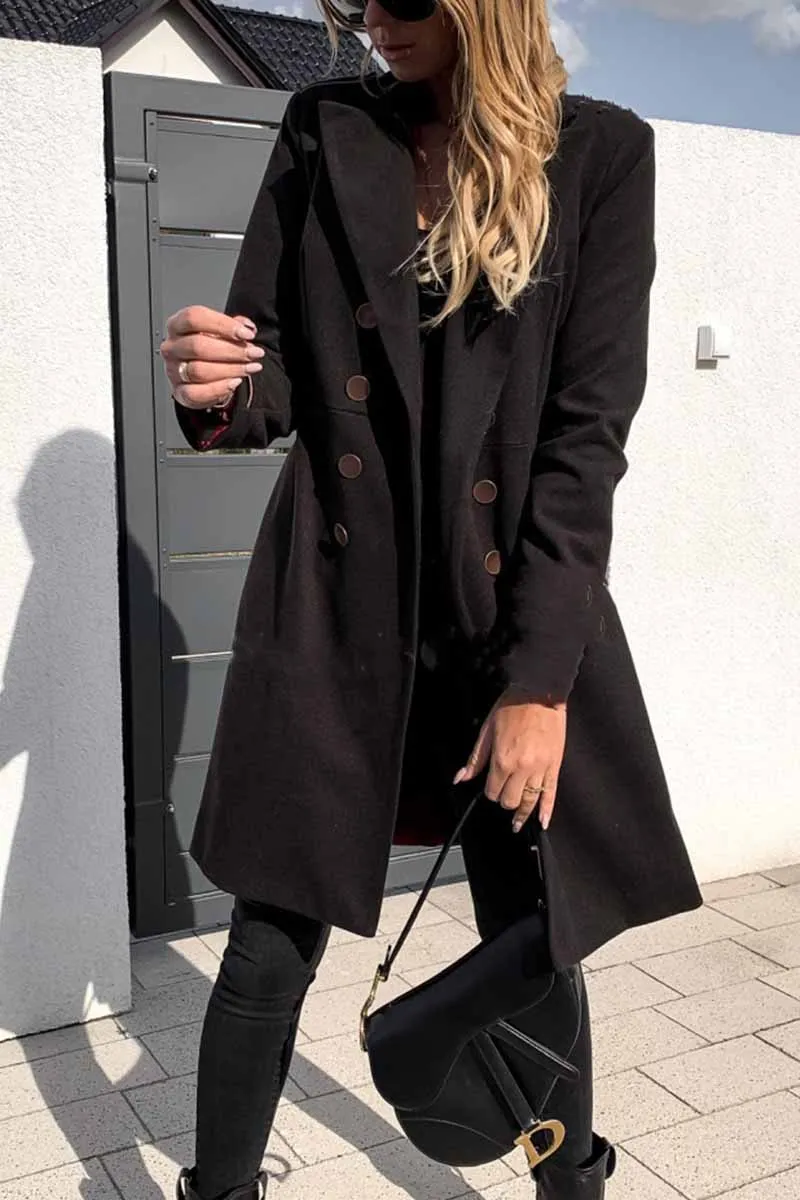Chicindress Solid Color Sexy Coat With Buttons(3 Colors)