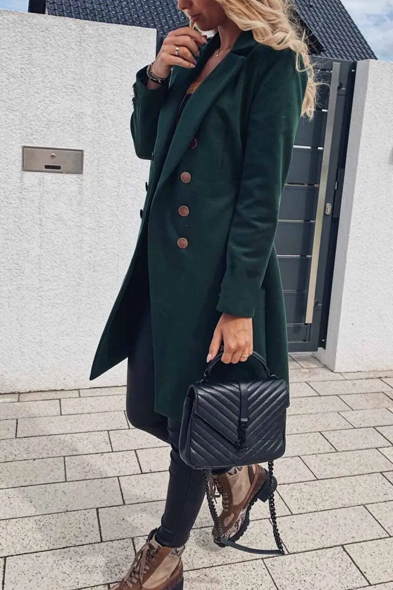 Chicindress Solid Color Sexy Coat With Buttons(3 Colors)