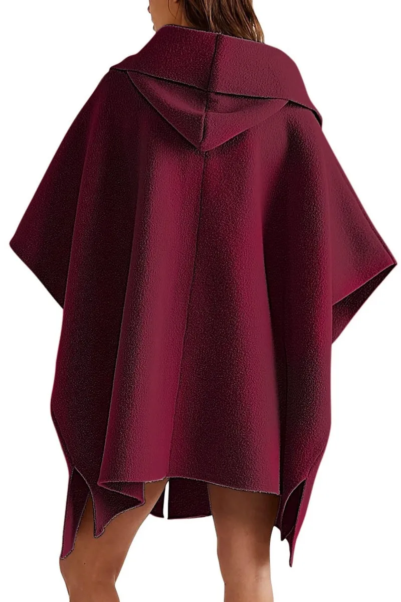 Chouyatou Women Hooded Kimono Cardigan Sweater Oversized Open Front Cardigan Jacket