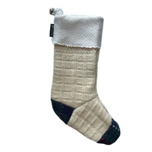 Christmas Stocking - Green & White - 003