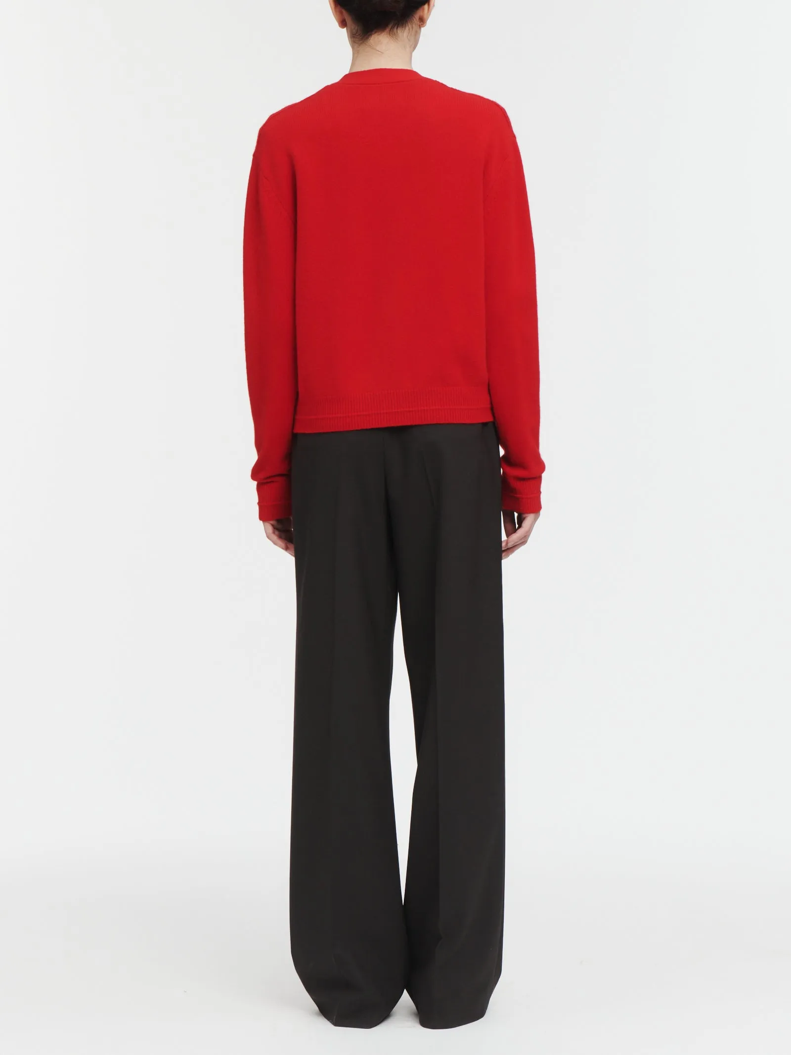 Classic V Cardigan in Red Lacquer