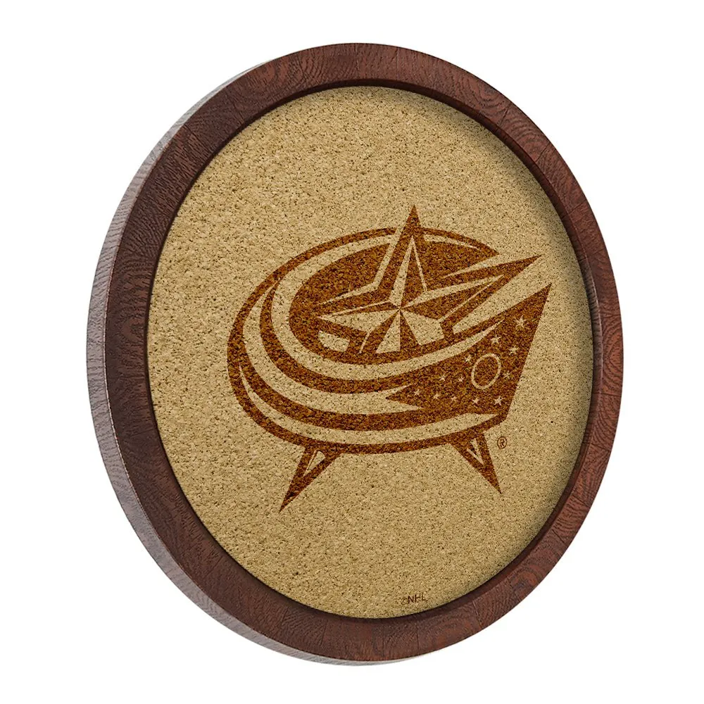 Columbus Blue Jackets: Barrel Top Cork Note Board