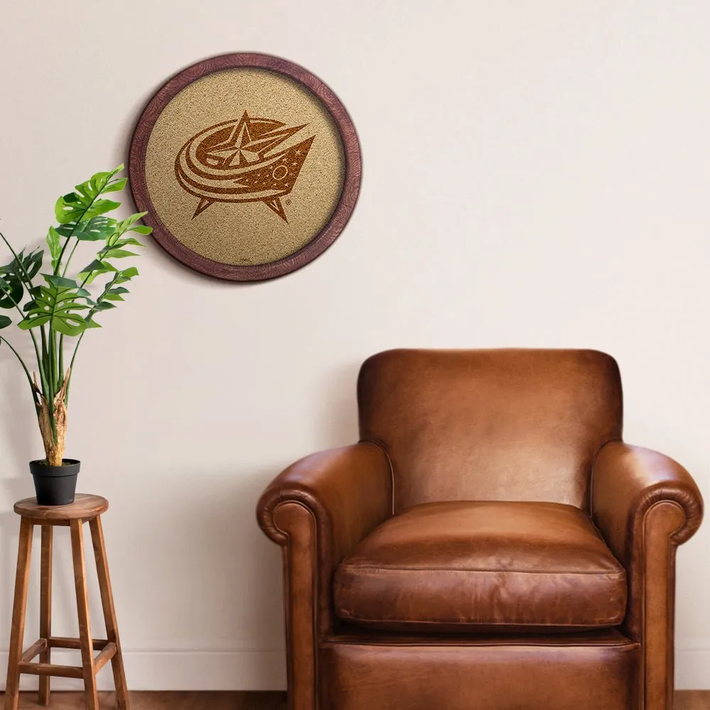 Columbus Blue Jackets: Barrel Top Cork Note Board