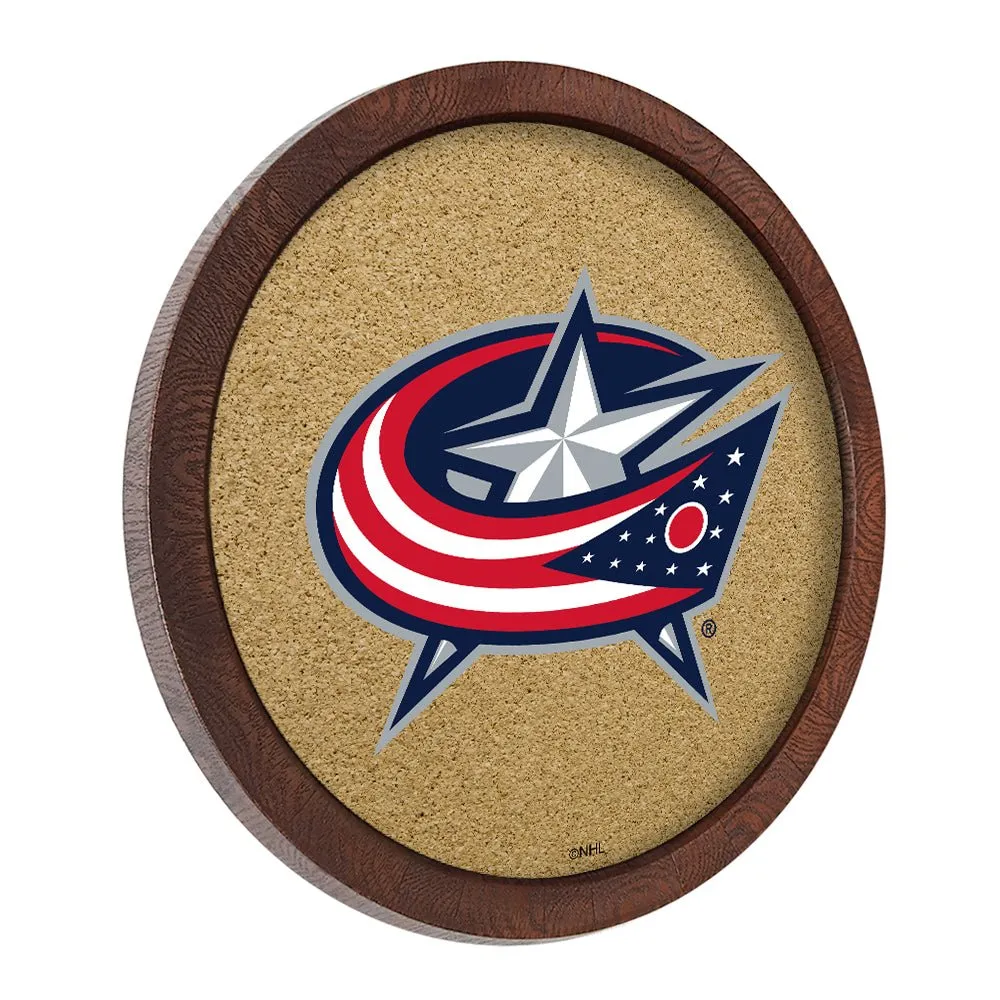 Columbus Blue Jackets: Barrel Top Cork Note Board
