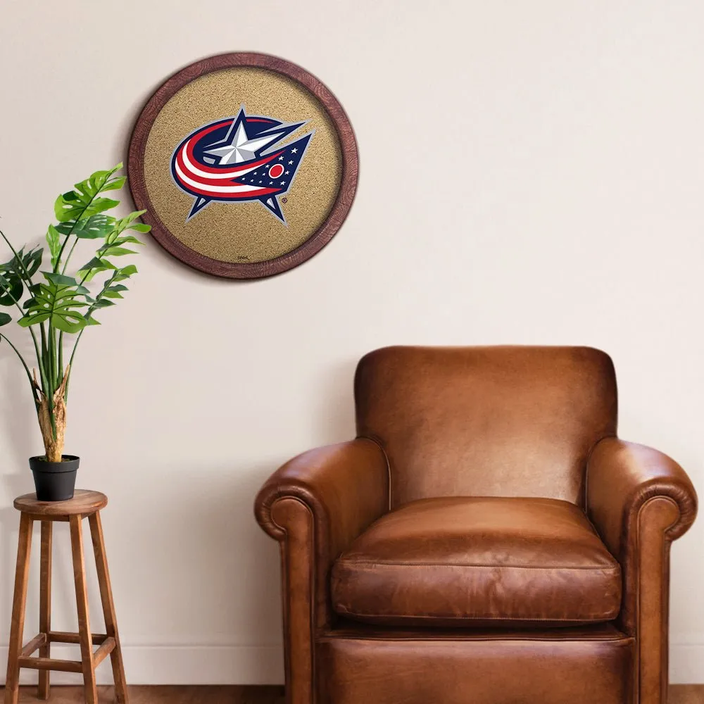 Columbus Blue Jackets: Barrel Top Cork Note Board