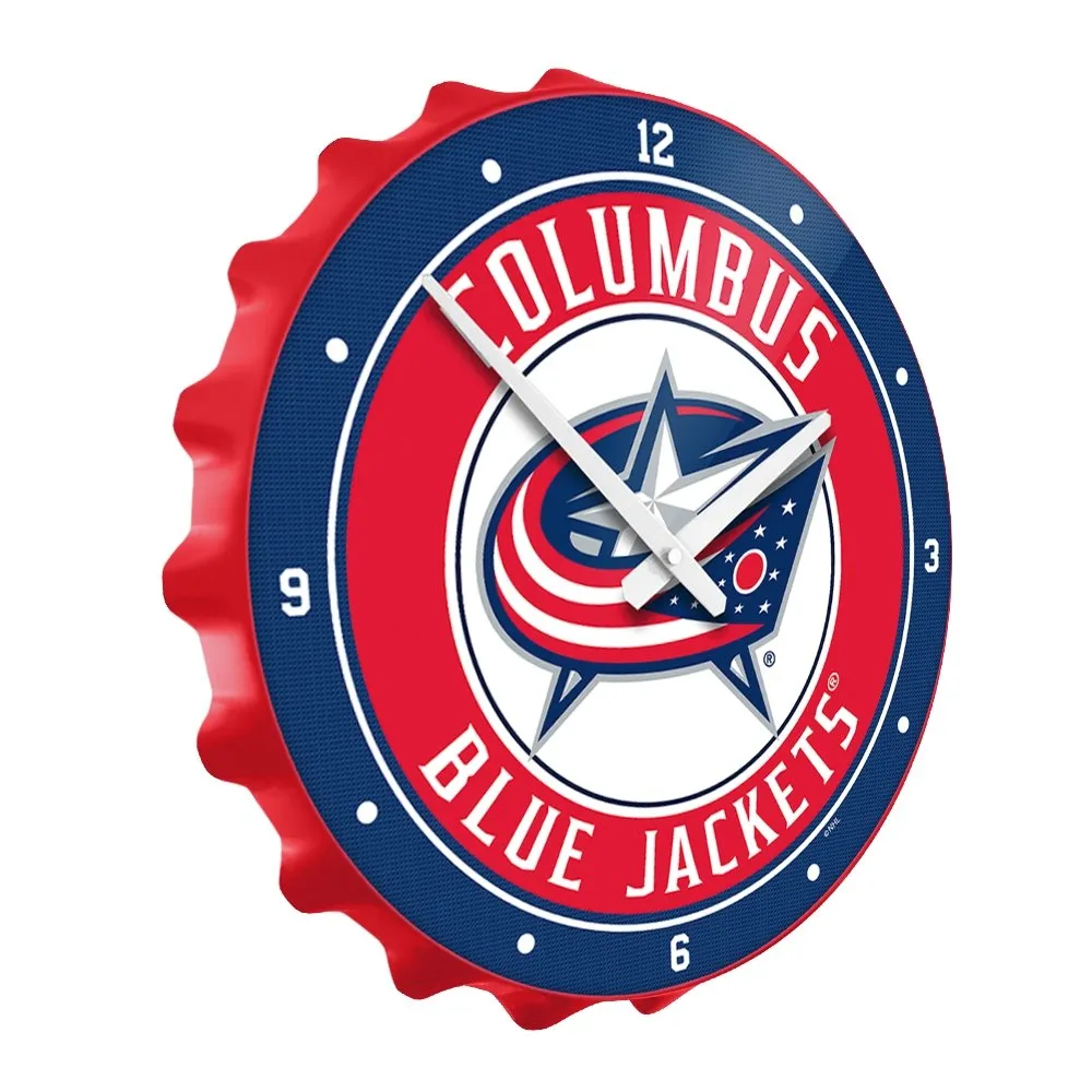 Columbus Blue Jackets: Bottle Cap Wall Clock