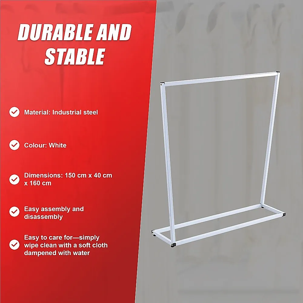 Commercial Clothing Garment Rack Retail Shop White