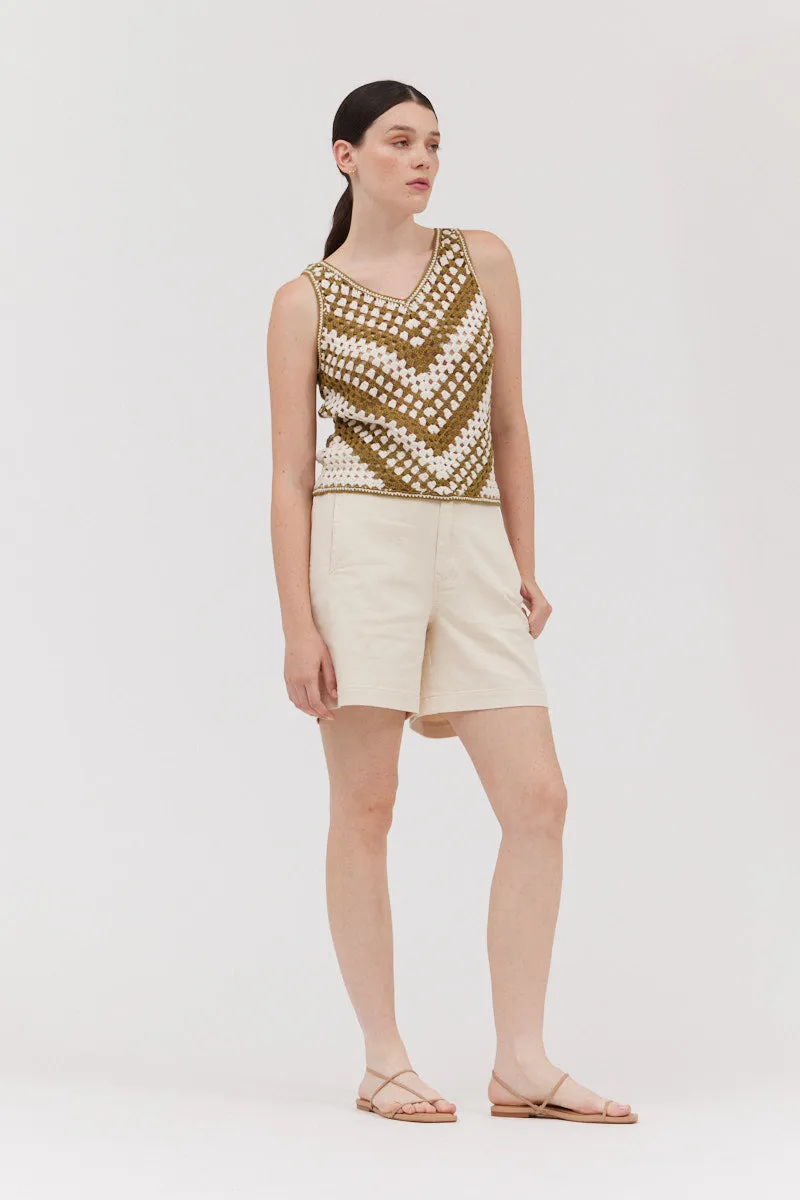 Cotton Sweater Crop Top