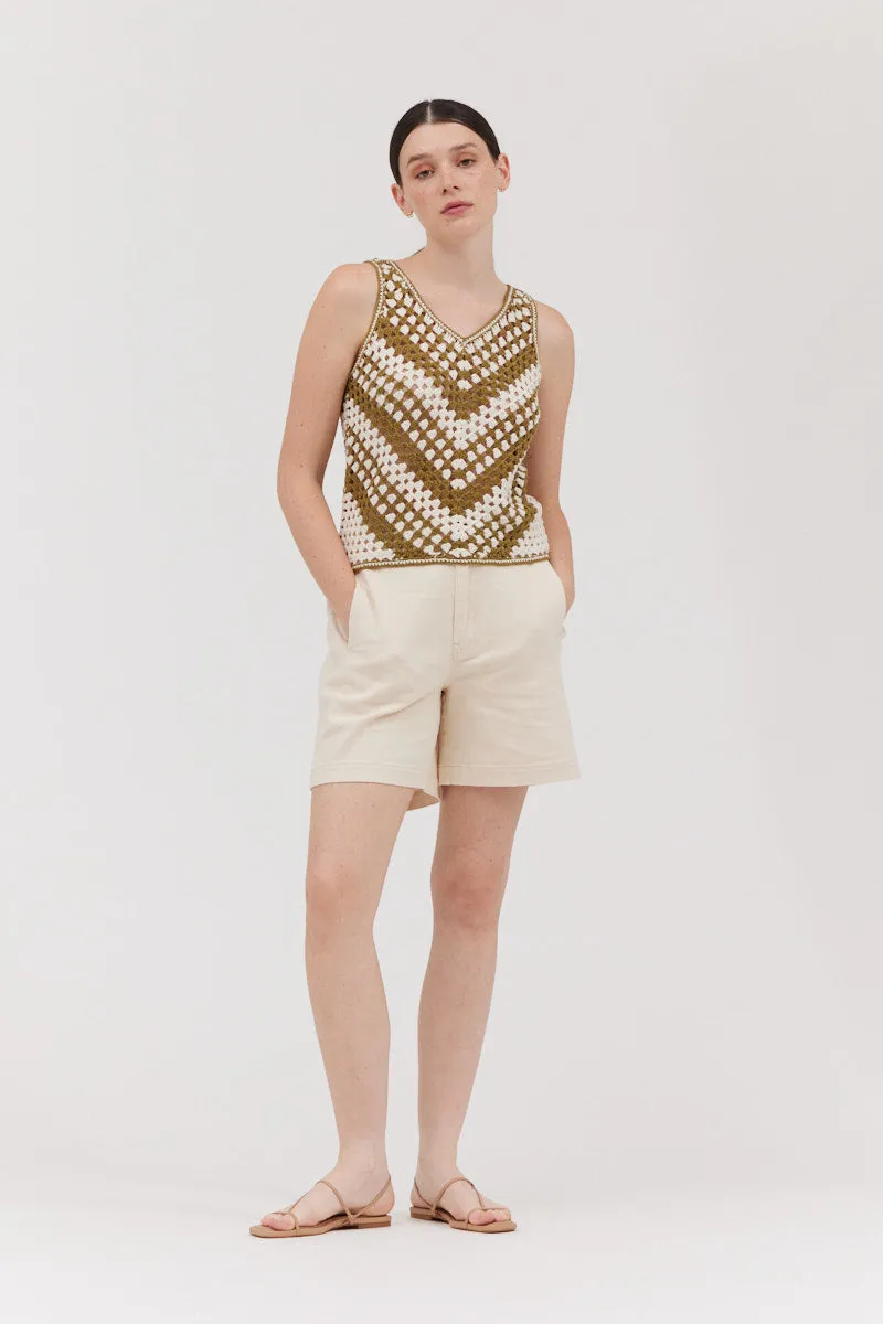 Cotton Sweater Crop Top