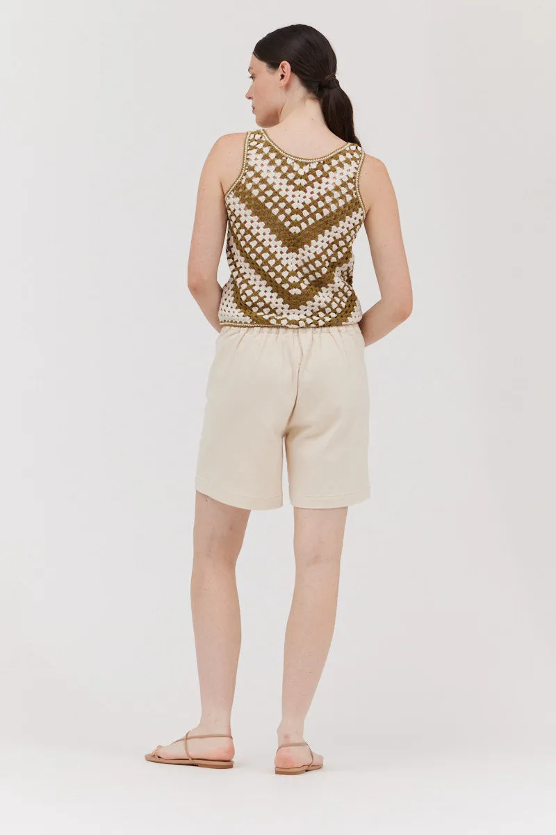 Cotton Sweater Crop Top