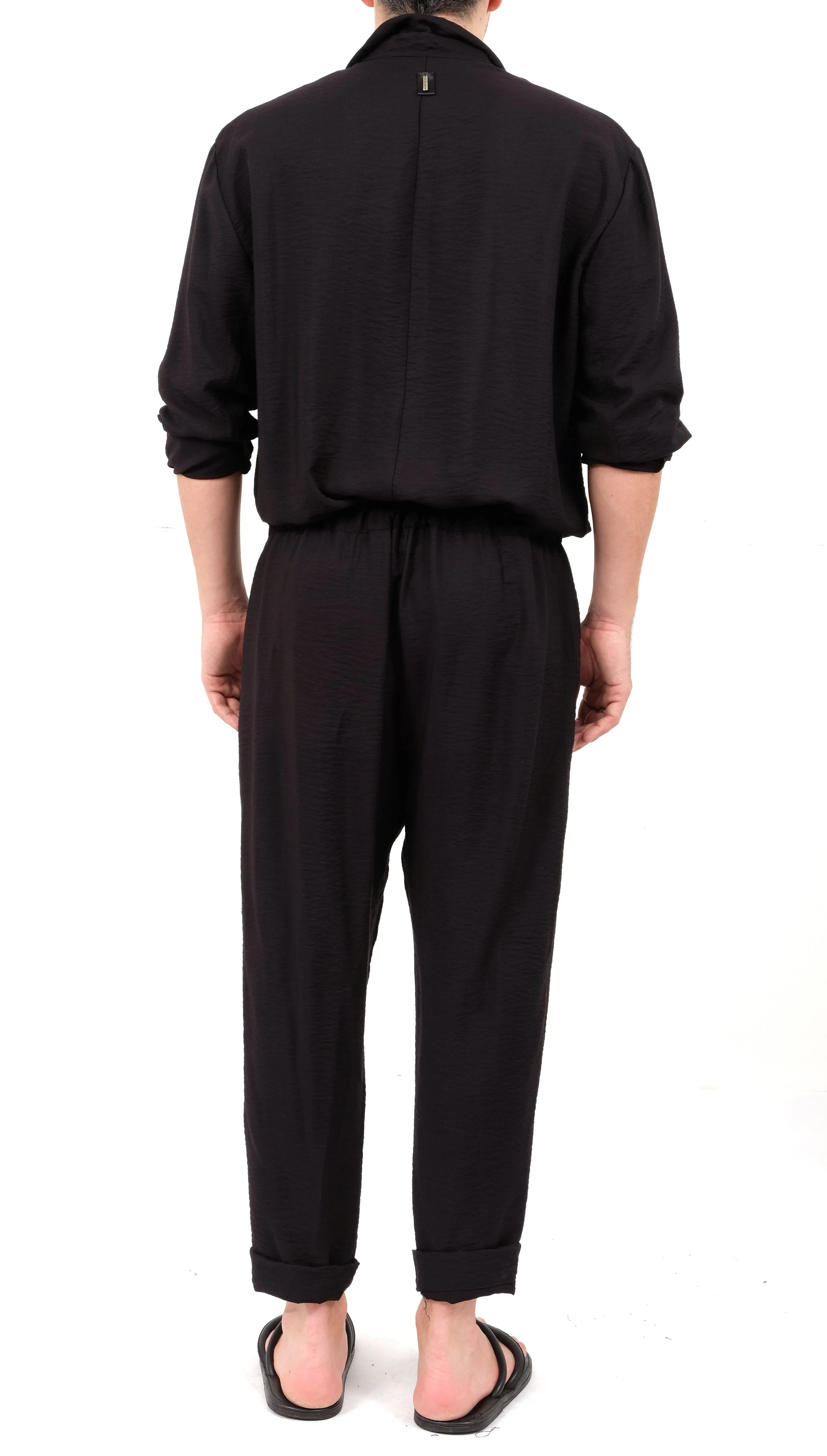 Creased Cotton Jumpsuit