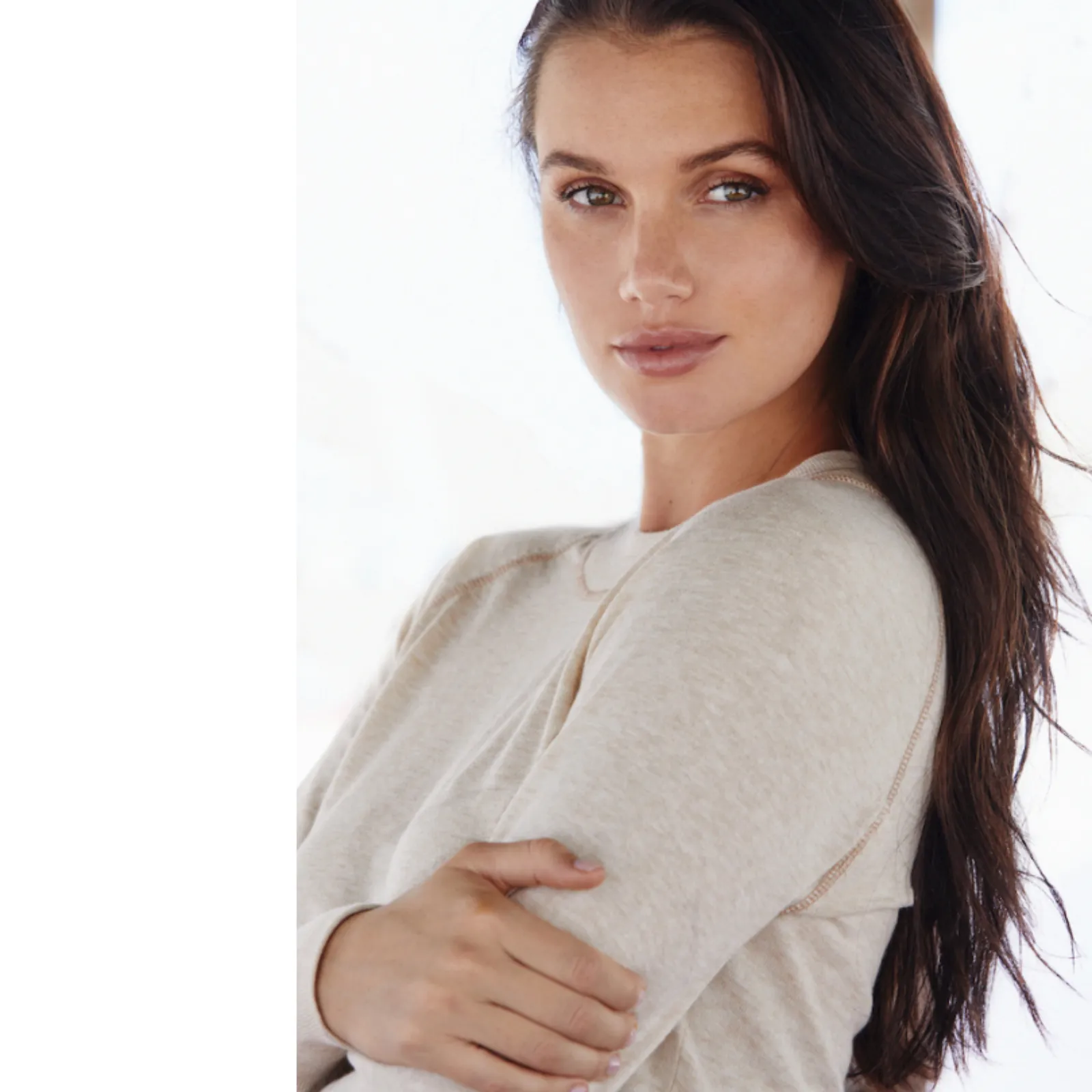 Crewneck Vintage Inspired Organic Cotton Fine Knit Sweater
