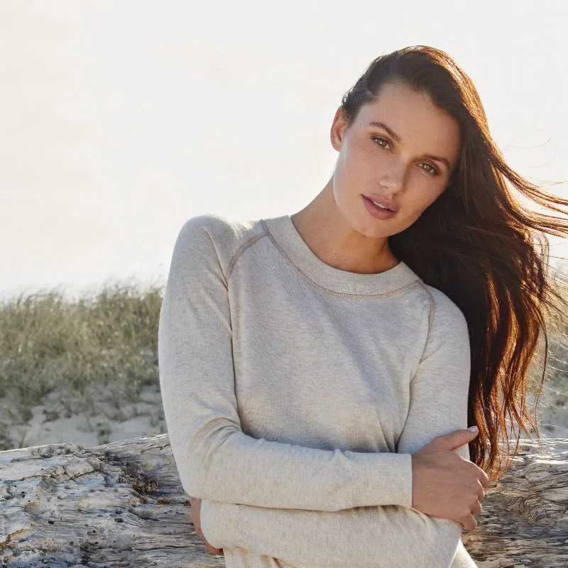 Crewneck Vintage Inspired Organic Cotton Fine Knit Sweater