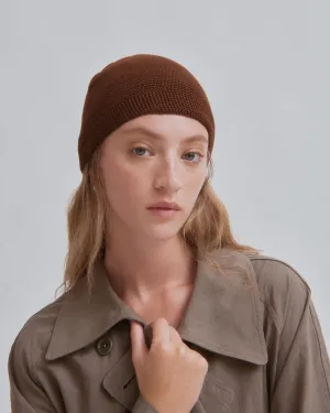 Crochet Beanie in Wood