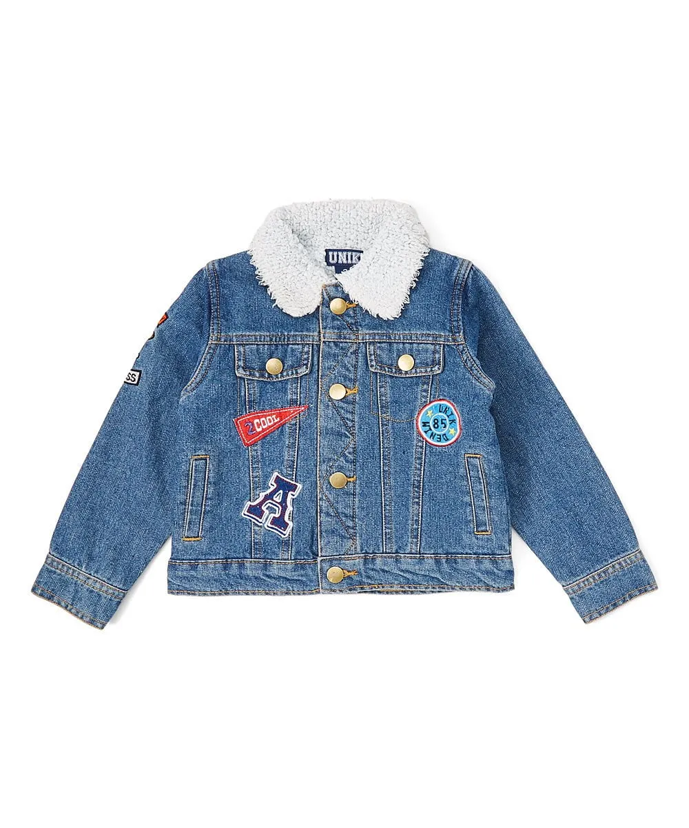 Denim Aviator boy jacket