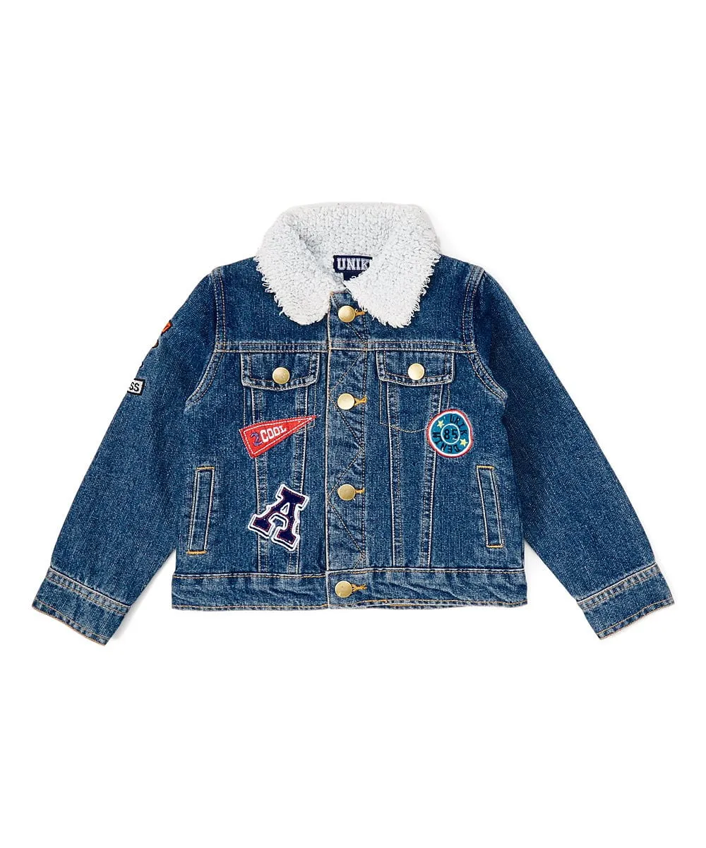 Denim Aviator boy jacket