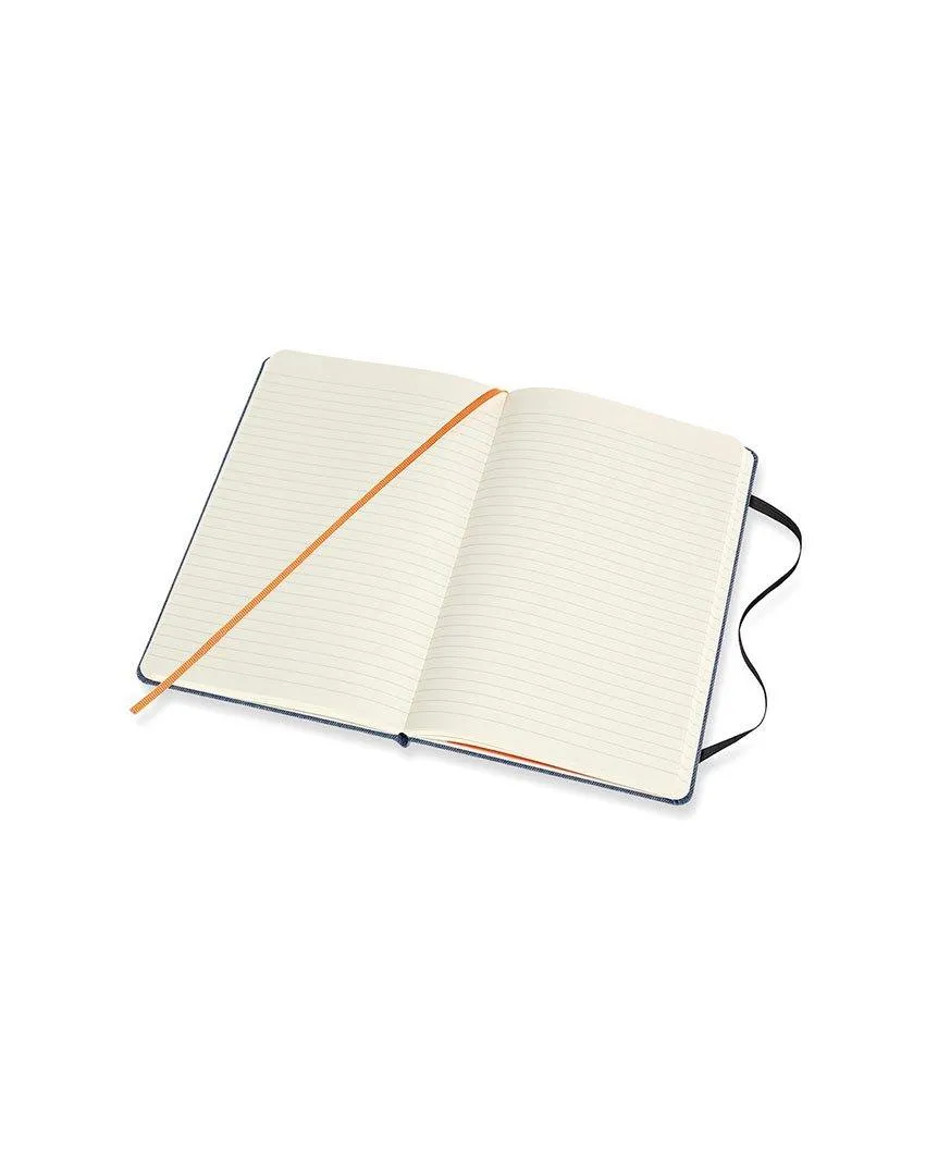 Denim Limited Edition Hard Cover Large Notebook Ruled Antwerp Blue