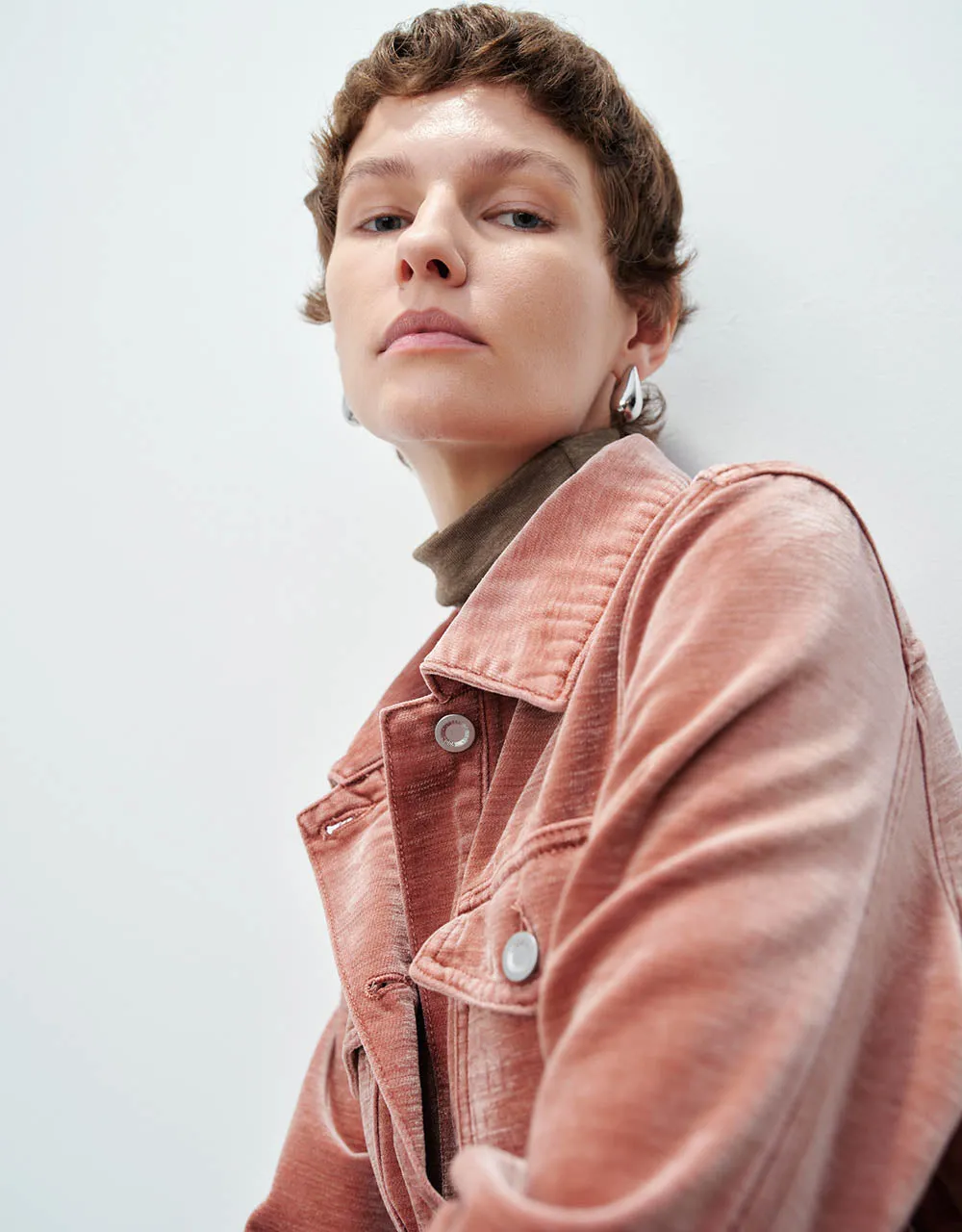 Denim Trench Coat With Belt