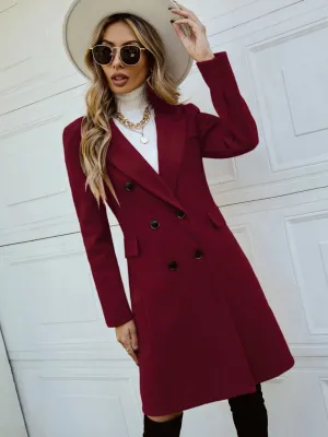 Double Breasted Lapel Collar Overcoat( CLERANCE SALE
