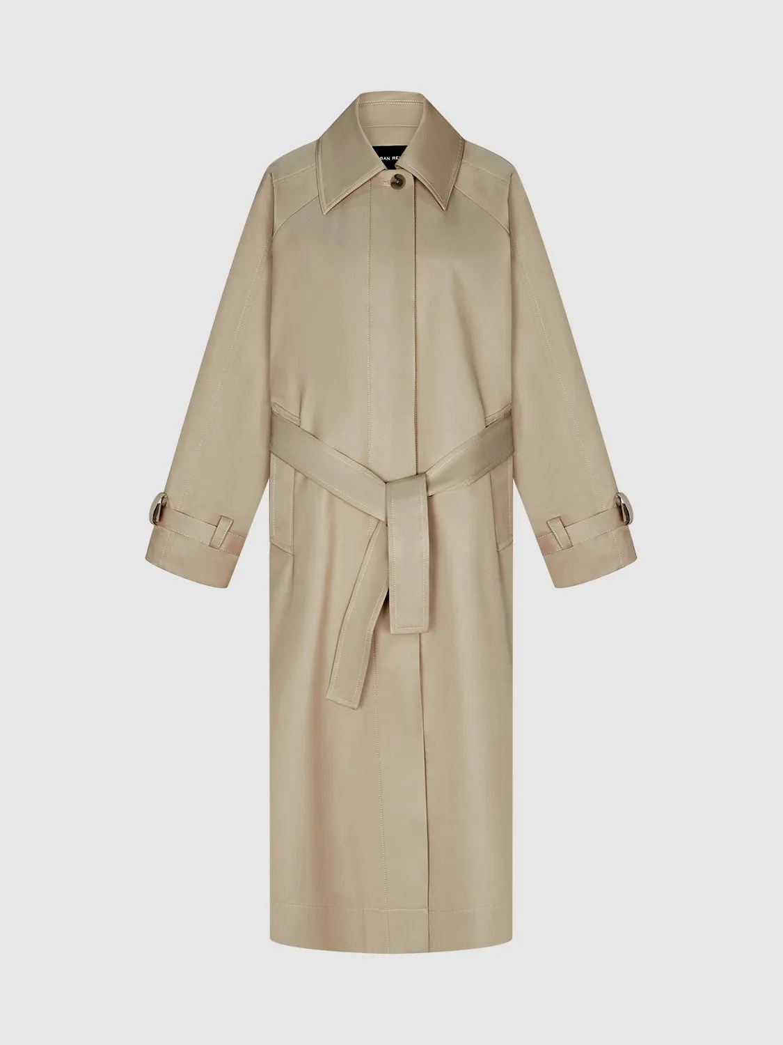 Drop Shoulder Sleeve Long Trench Coats