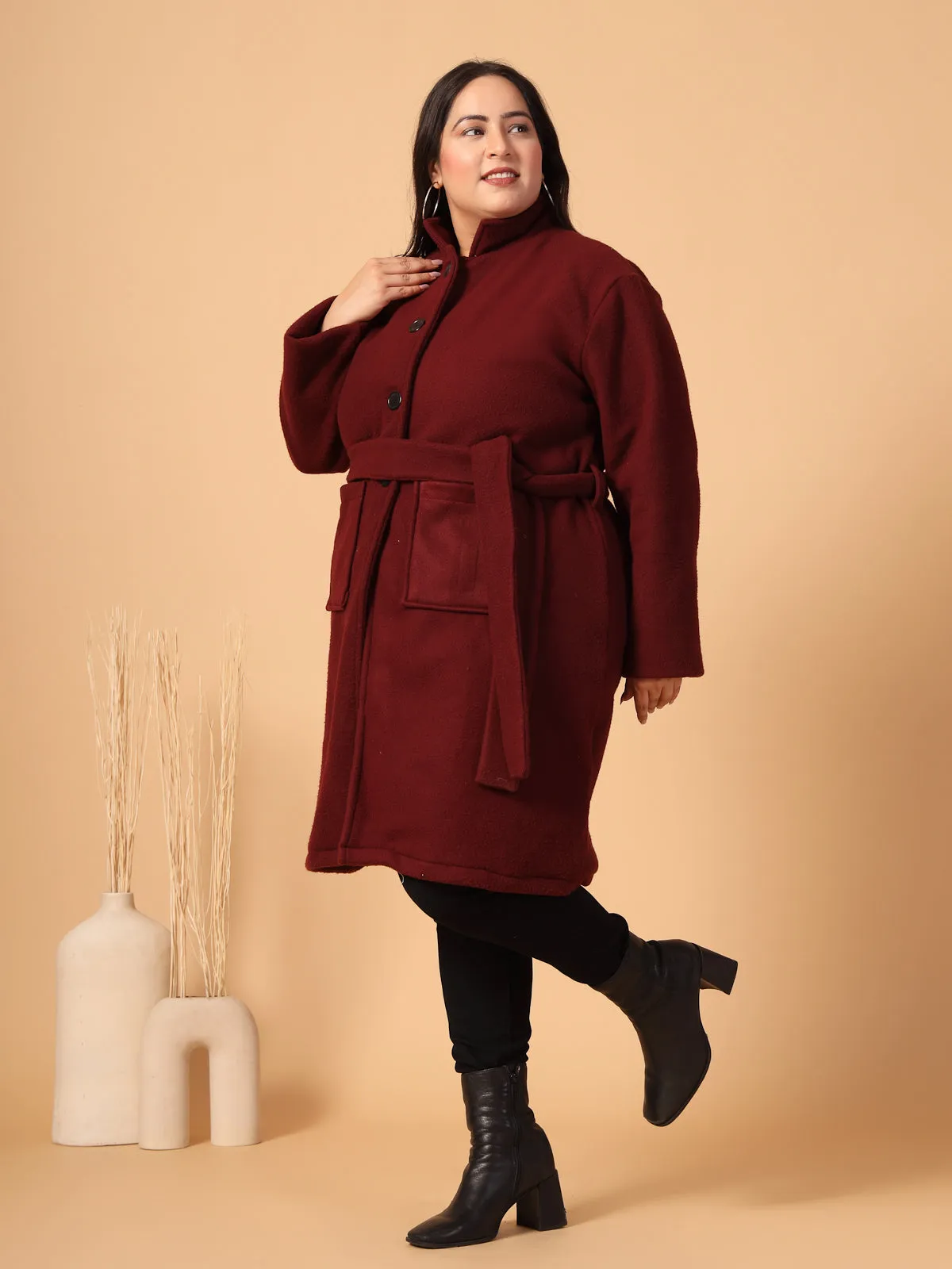 Elegant Lapel Collar Overcoat