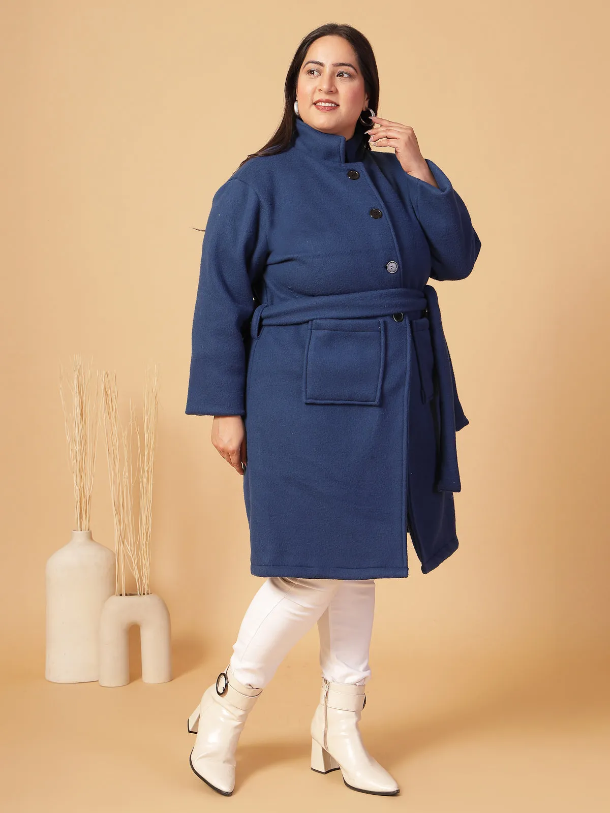 Elegant Lapel Collar Overcoat