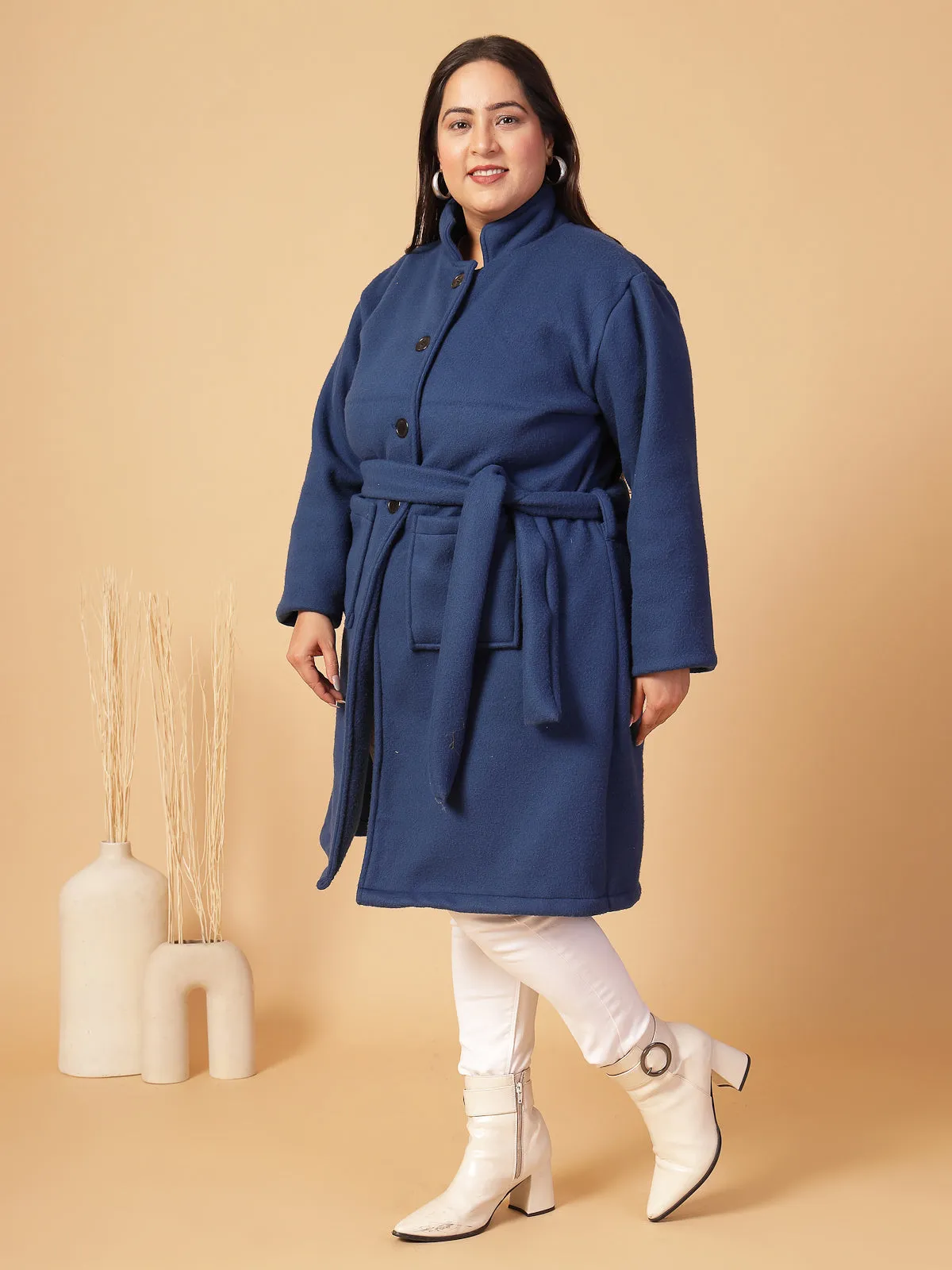 Elegant Lapel Collar Overcoat