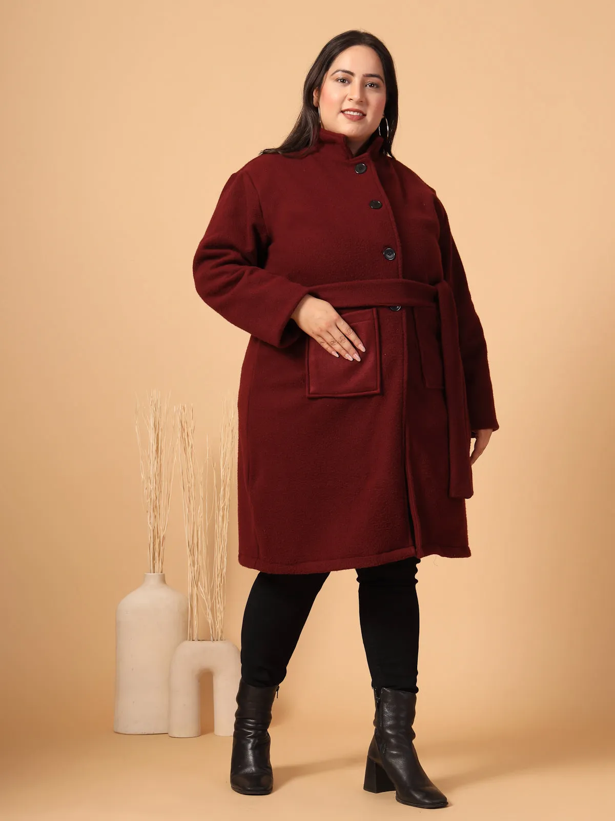 Elegant Lapel Collar Overcoat