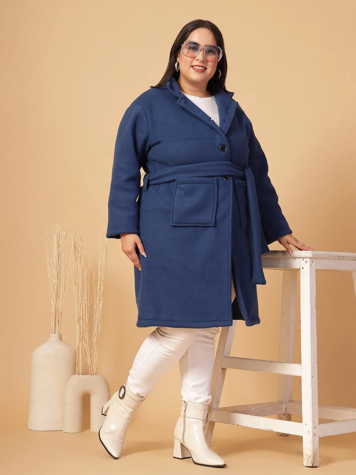 Elegant Lapel Collar Overcoat