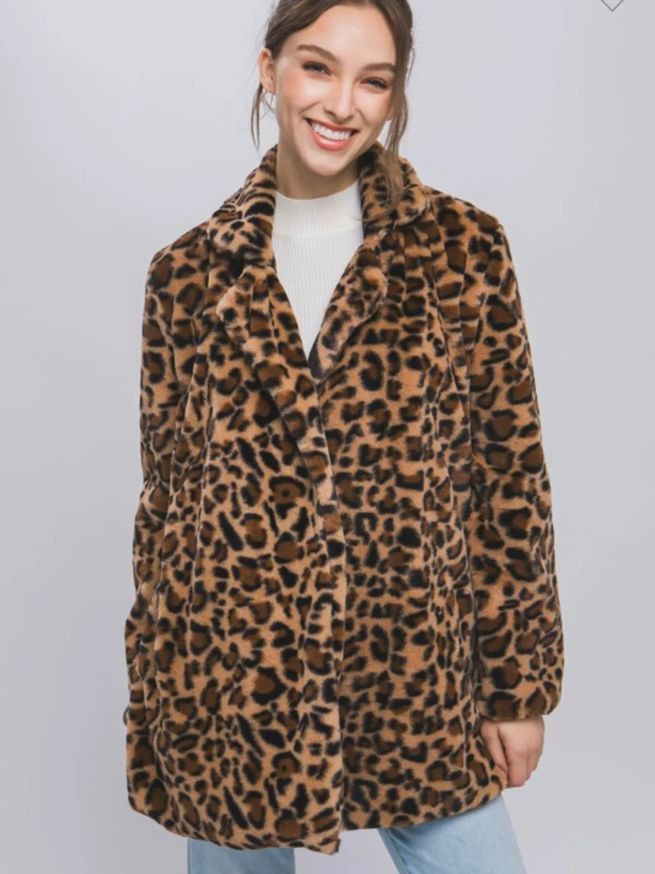 Faux Fur Coat: Leopard