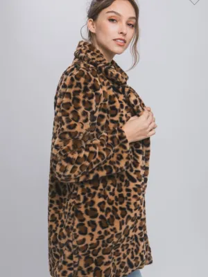 Faux Fur Coat: Leopard