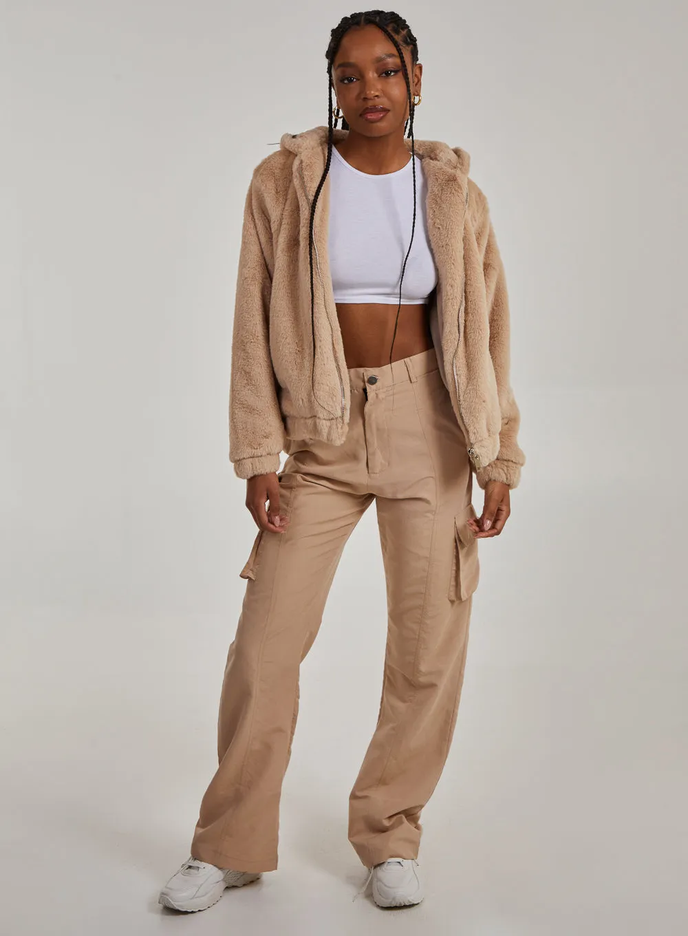 Faux Fur Zip Jacket