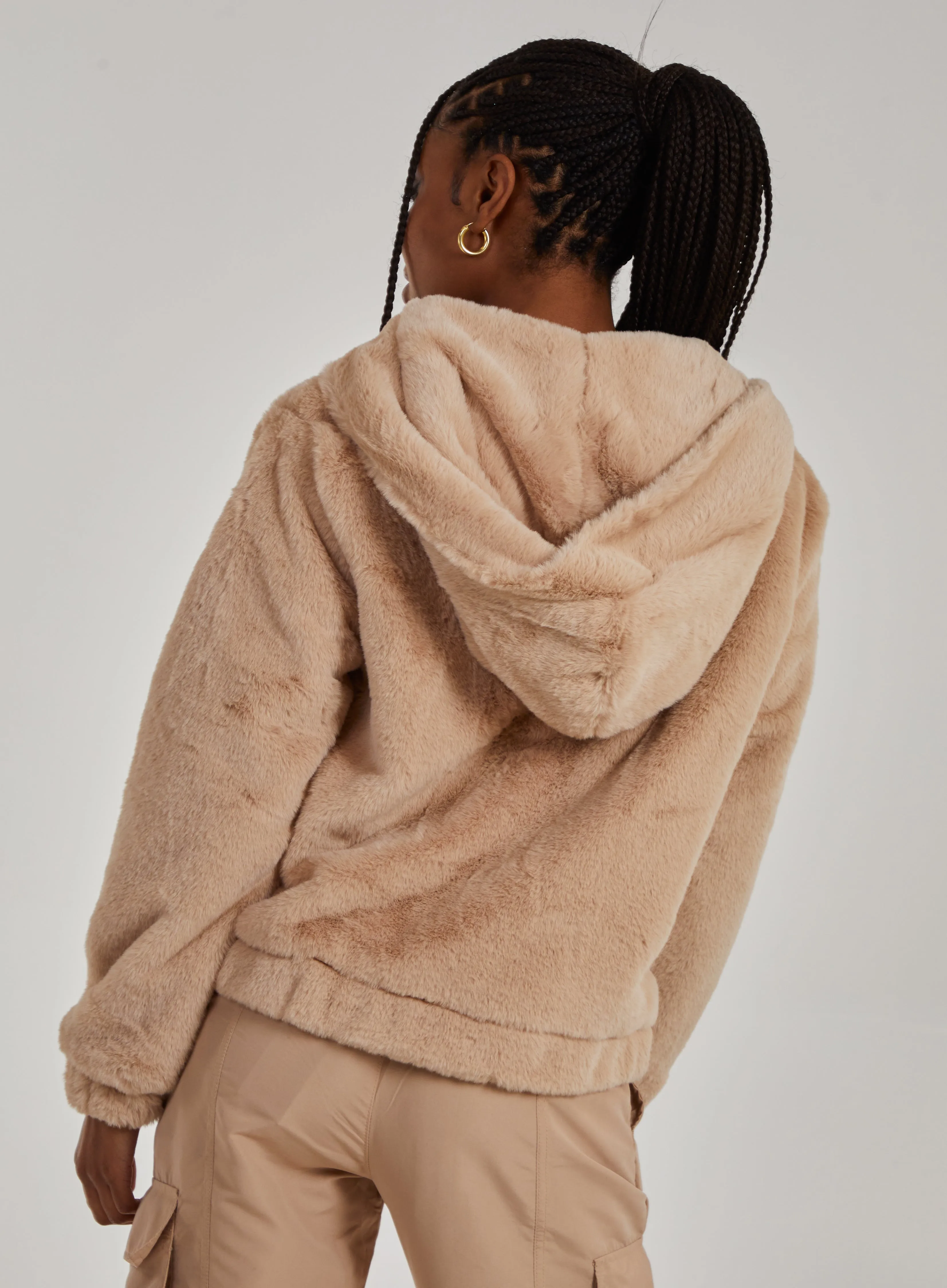 Faux Fur Zip Jacket