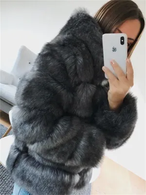 FQLWL Winter Bodycon Dress For Women 2022 White Long Sleeve Hooded Faux Fur Pink Coat Fashion Coats And Jacket Women