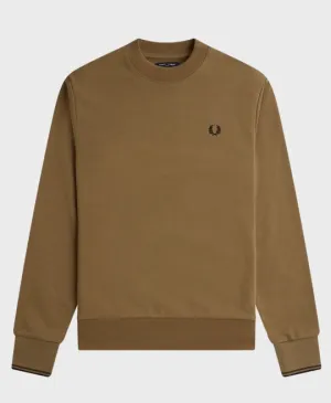 Fred Perry M7535 Crew Neck Sweatshirt U08 Shaded Stone/Burnt
