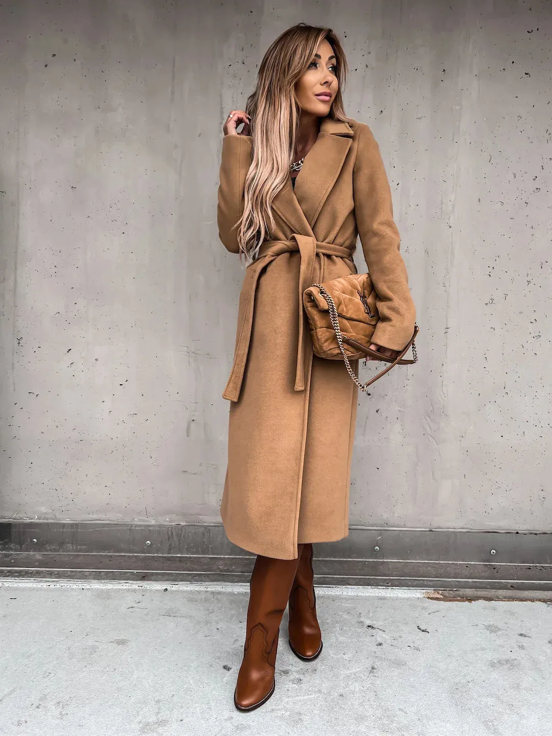 Funki Buys | Jackets | Women's Elegant Long Tie Belt Overcoats