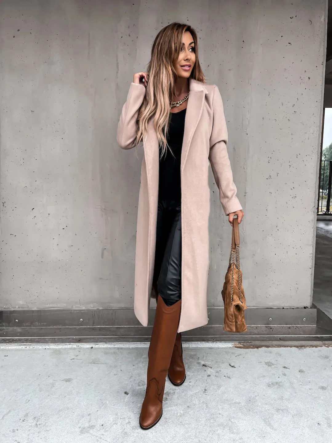 Funki Buys | Jackets | Women's Elegant Long Tie Belt Overcoats