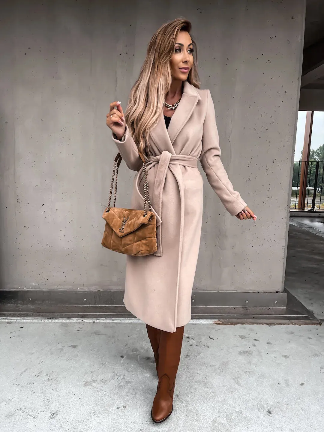 Funki Buys | Jackets | Women's Elegant Long Tie Belt Overcoats