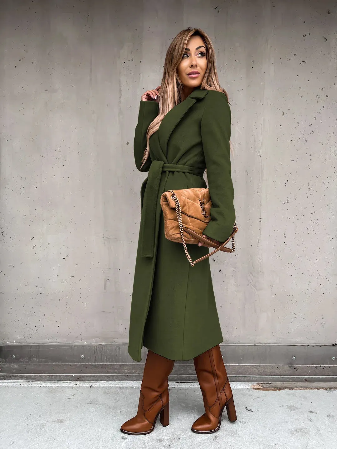 Funki Buys | Jackets | Women's Elegant Long Tie Belt Overcoats